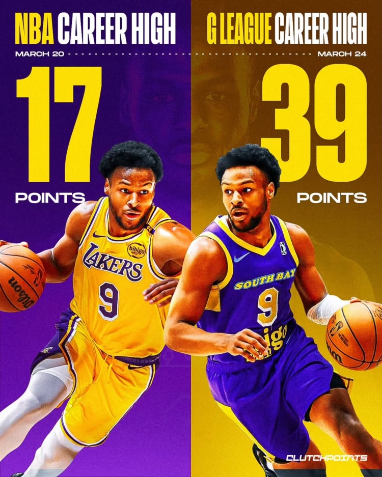 在进步！布朗尼一周内先后创下个人NBA和G联盟单场得分新纪录